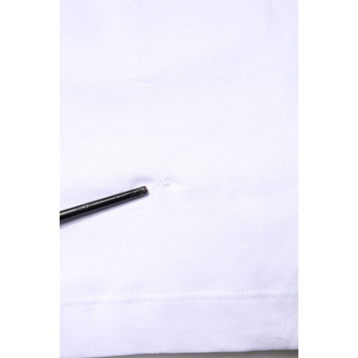 Dolce & Gabbana White Cotton DG Embroidery Crew Neck T-shirt