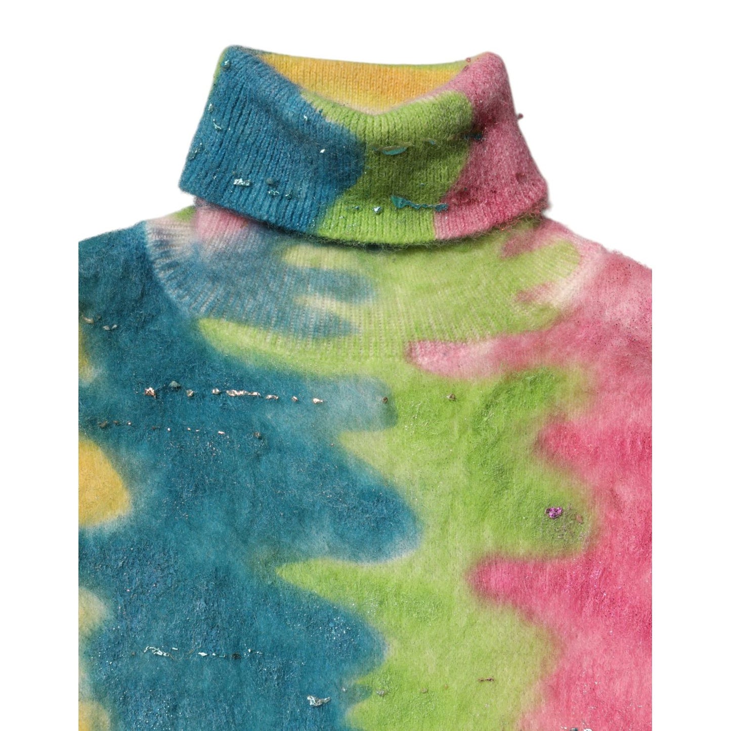 Dolce & Gabbana Multicolor Mohair Turtleneck Pullover Sweater
