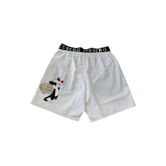 Iceberg White Polyester Men Swim Short