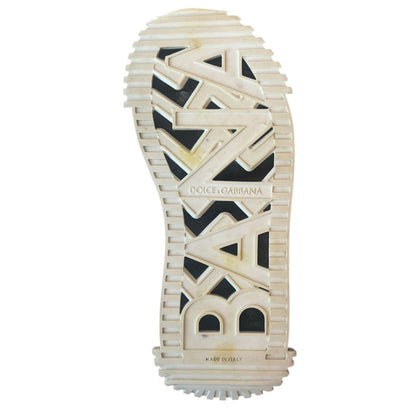 Dolce & Gabbana White Black Low Top NS1 Sneakers Shoes