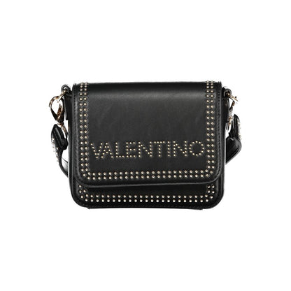 Mario Valentino Black Polyethylene Women Handbag with studded details for eco-conscious fashionistas.