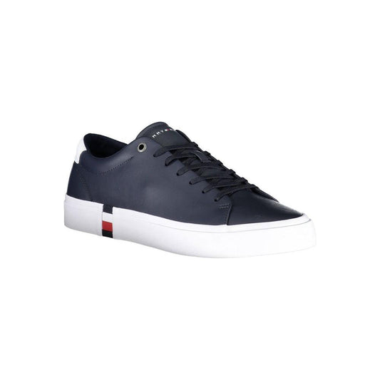 Tommy Hilfiger Blue Leather Men Sneaker