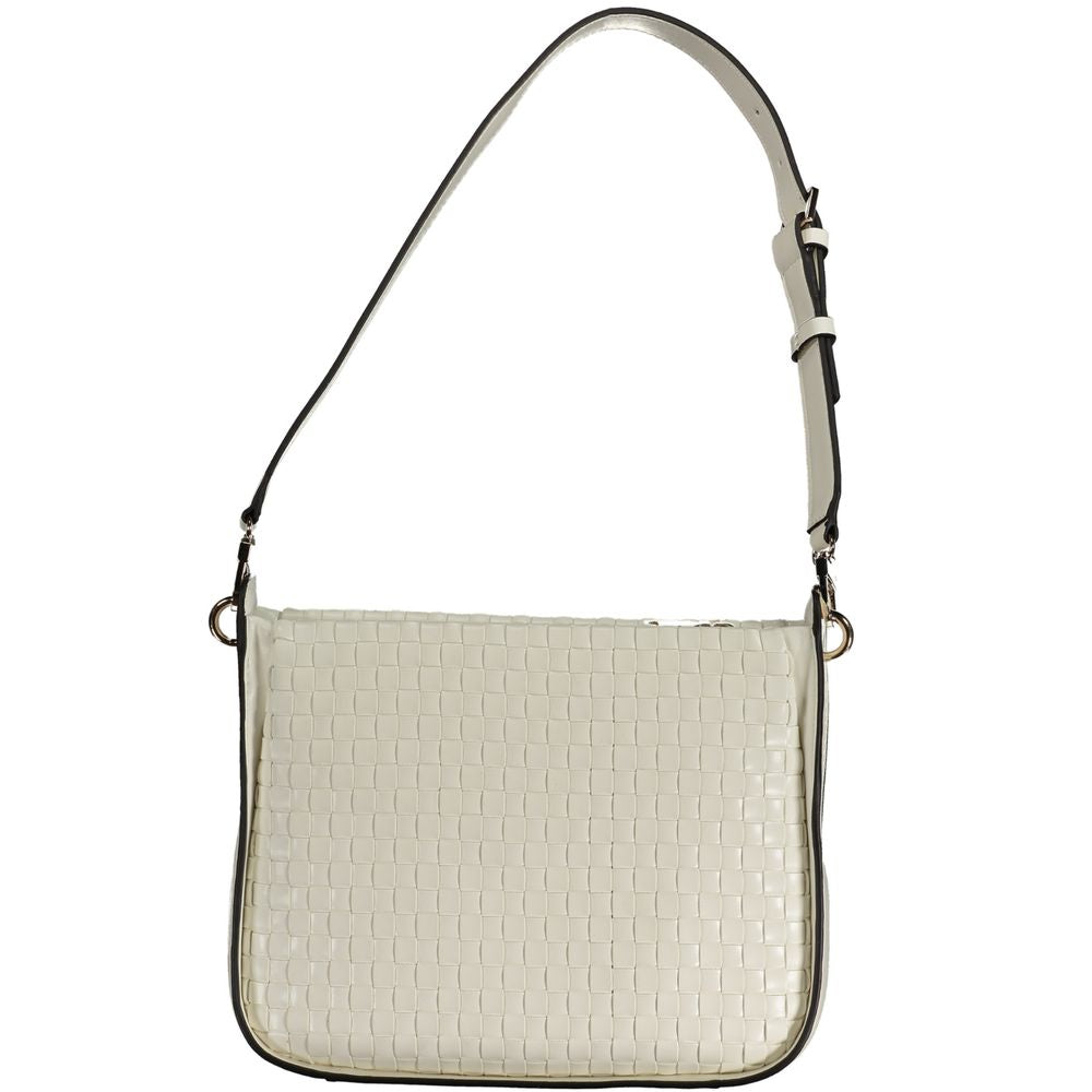 Front view with bag zipped and handles upright.