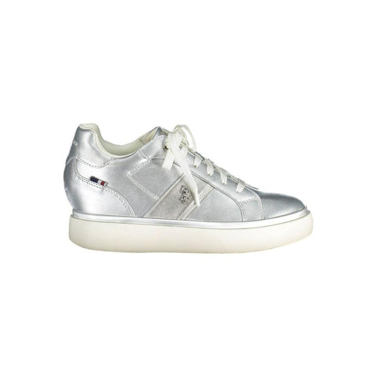 U.S. POLO ASSN. Silver Polyester Women Sneaker