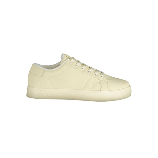 Calvin Klein White Polyester Men Sneaker classic design side view