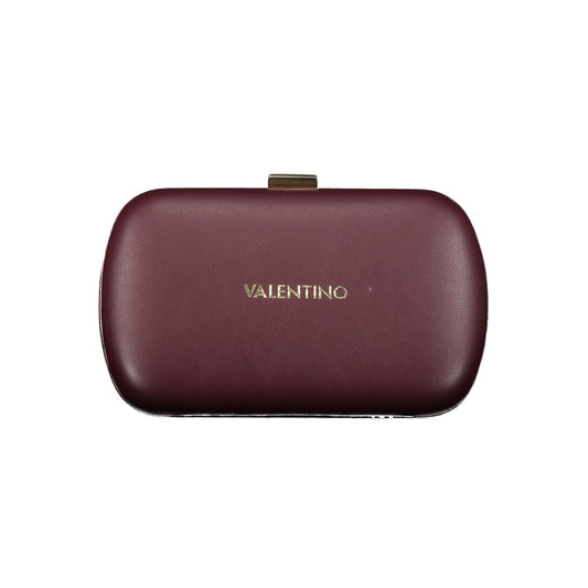 Mario Valentino Red Polyethylene Women Handbag with removable chain strap, elegant design for versatile use as shoulder bag or clutch.