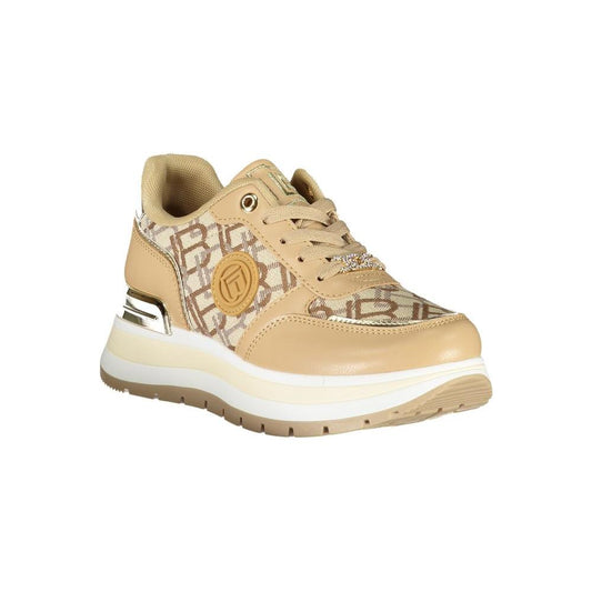 Laura Biagiotti Beige Polyester Women Sneaker