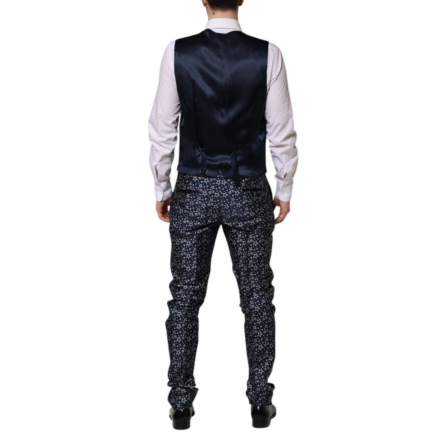 Dolce & Gabbana Blue MARTINI Star Jacquard 3 Piece Suit