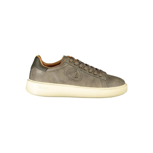Blauer Beige Polyester Sneaker