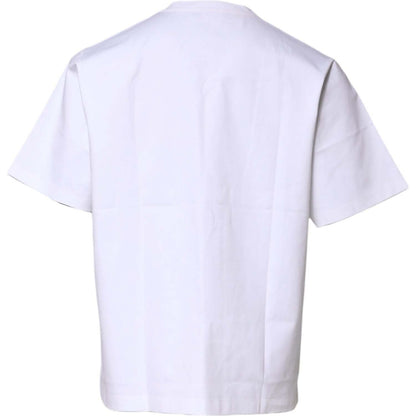Dolce & Gabbana White Cotton Short Sleeves Crew Neck T-shirt