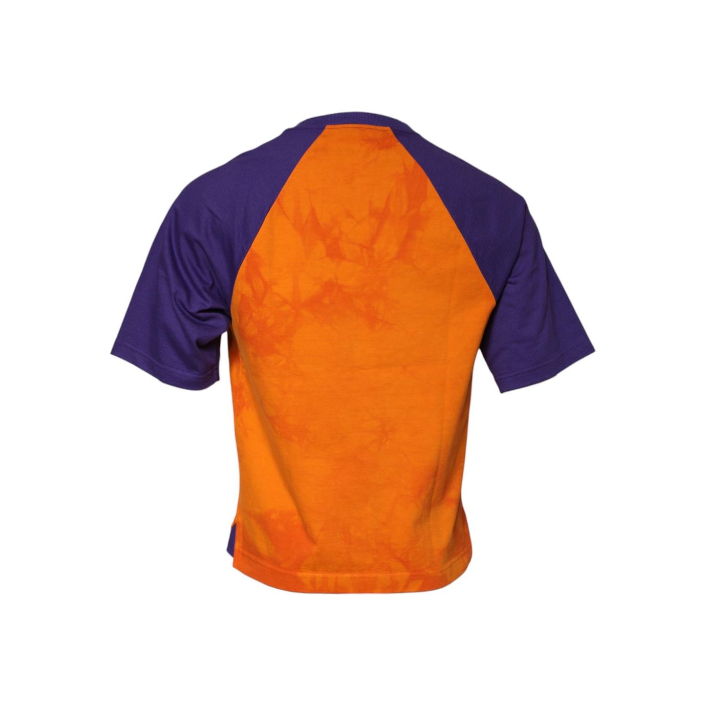 Dolce & Gabbana Orange Purple Printed Round Neck T-shirt