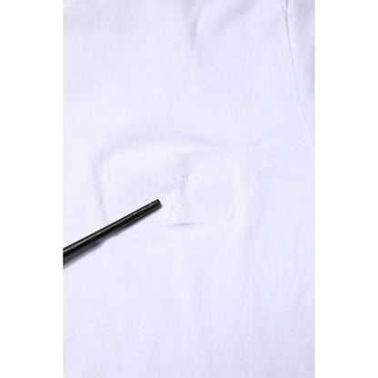 Dolce & Gabbana White Cotton Crew Neck Short Sleeves T-shirt