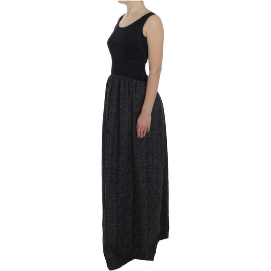 Dolce & Gabbana Elegant Black Full-Length Sheath Dress Dolce & Gabbana Black