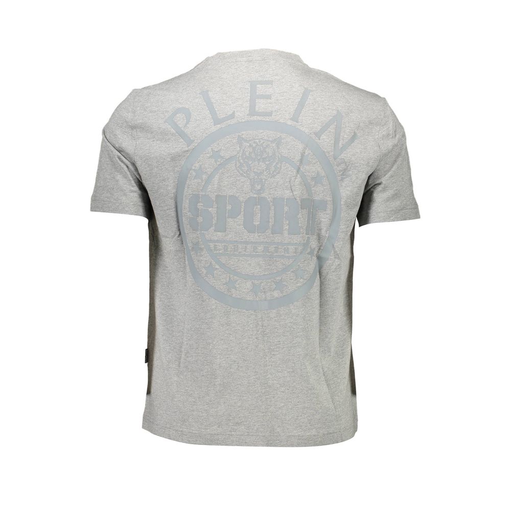 Plein Sport Gray Cotton T-Shirt