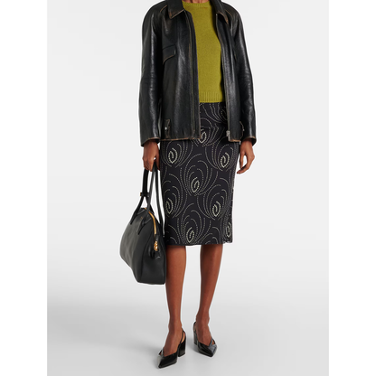 Prada Black Leather Cut-Out Pumps 55