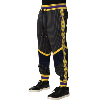Dolce & Gabbana Multicolor Stripes Wool Jogger Pants