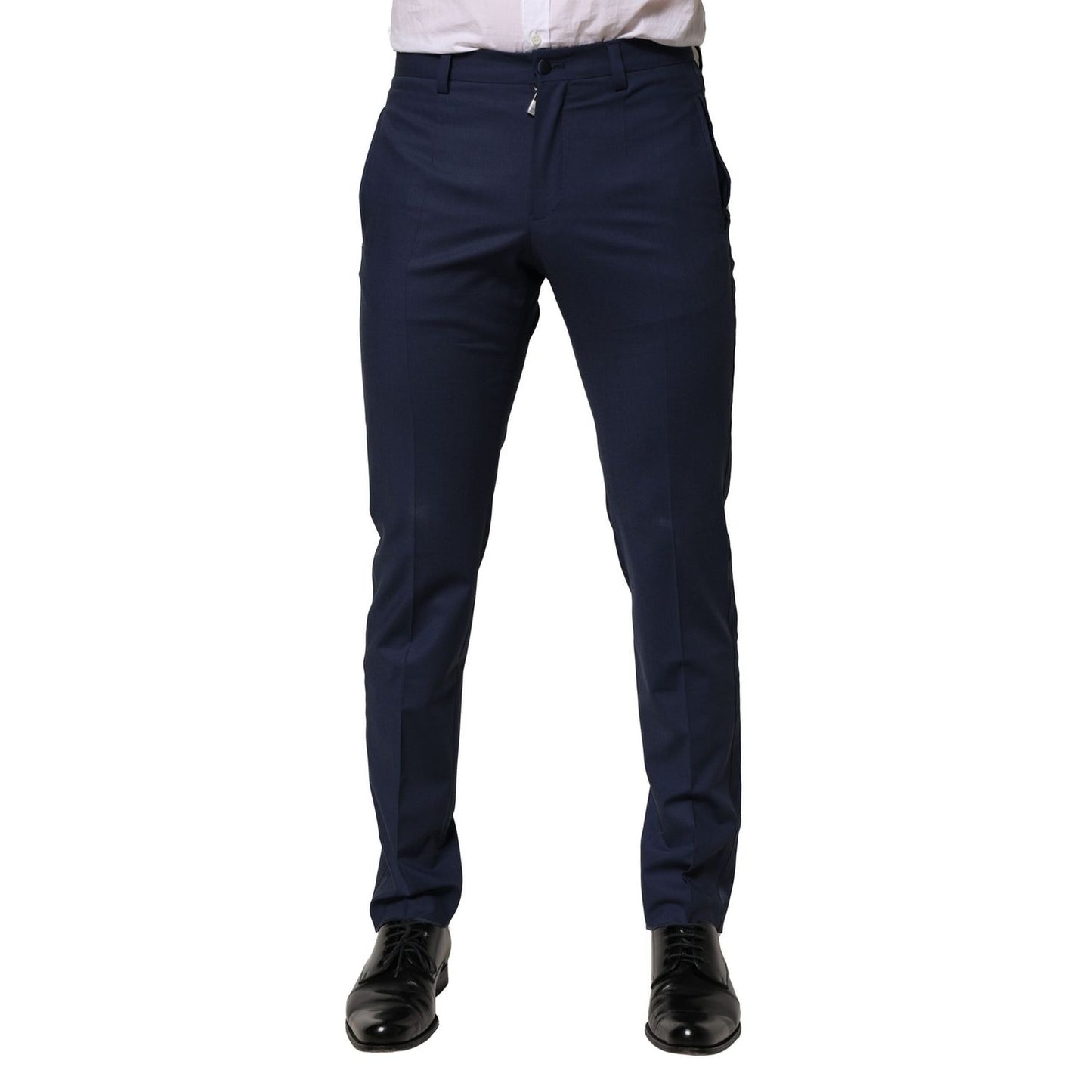 Dolce & Gabbana Dark Blue Wool Dress Formal Pants