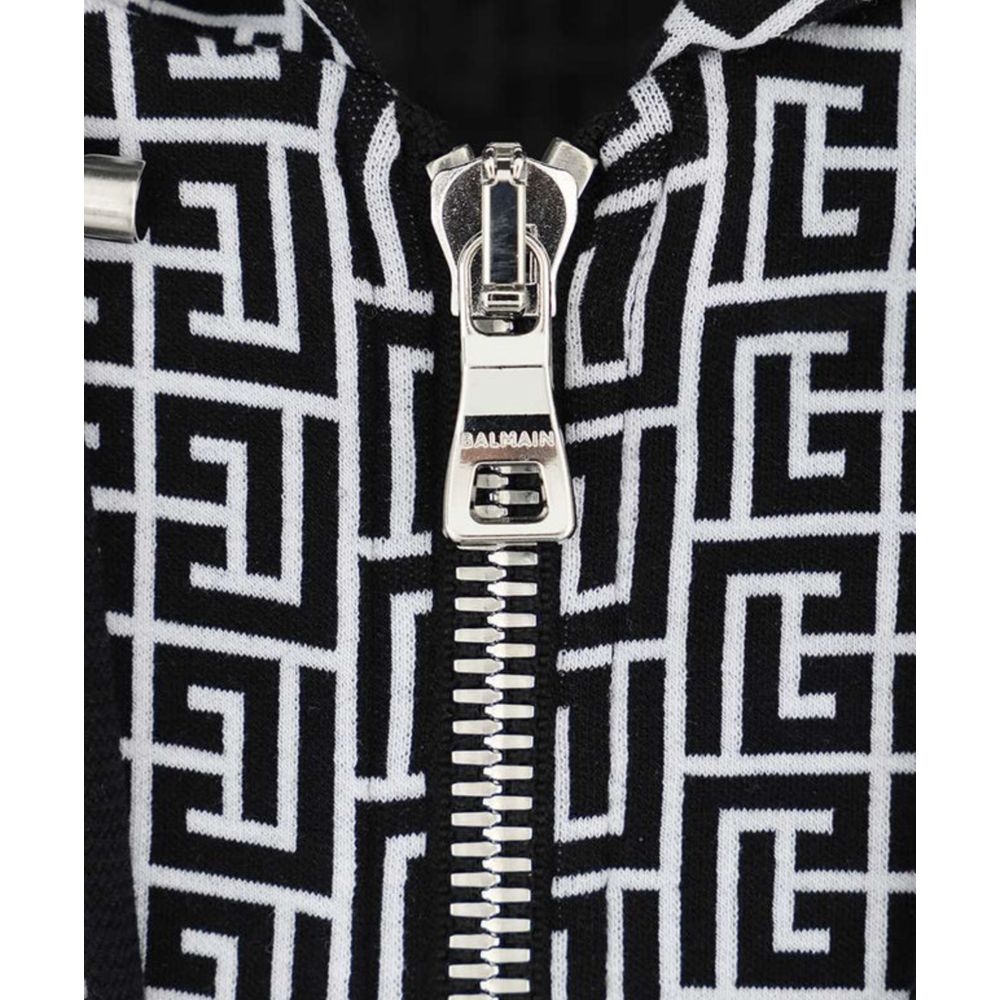 Balmain Black Cotton Men's Sweater