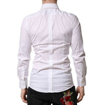 Dolce & Gabbana White GOLD Long Sleeves Dress Formal Shirt