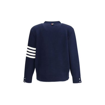 Thom Browne Blue Merino Wool Cardigan