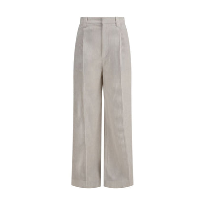 Brunello Cucinelli White Viscose Casual Pants