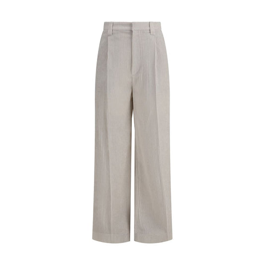 Brunello Cucinelli White Viscose Casual Pants