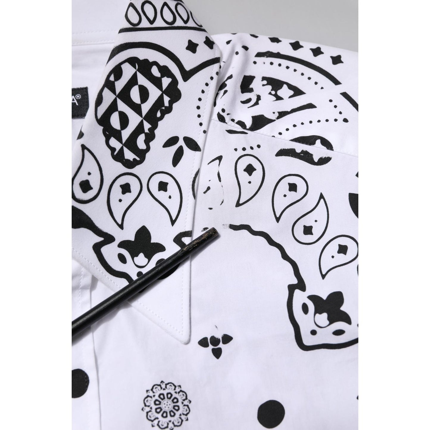 Dolce & Gabbana White MARTINI Bandana Print Formal Shirt TSH906786-40