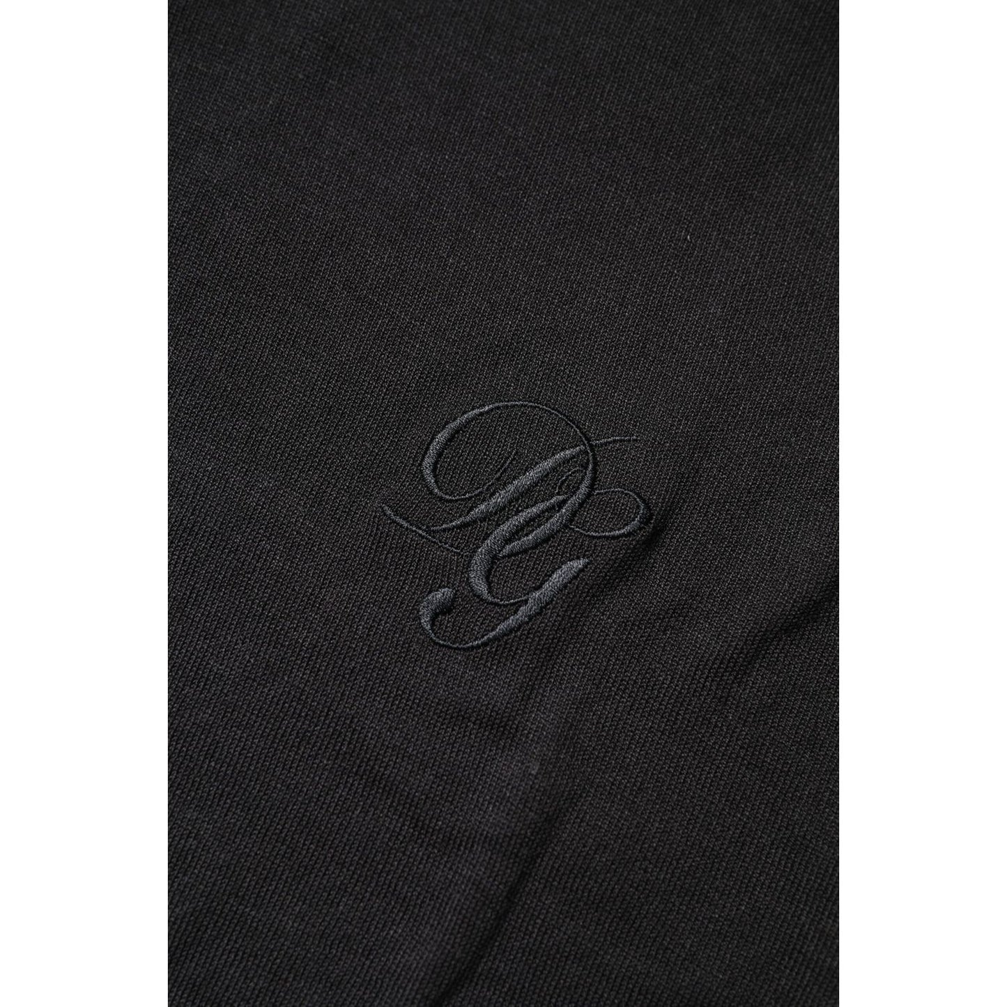 Dolce & Gabbana Dark Gray Cotton DG Logo Sweatshirt Sweater TSH90531-48