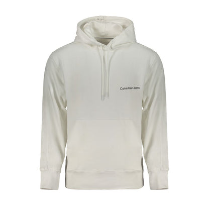 Calvin Klein White Cotton Men Sweater with Hood