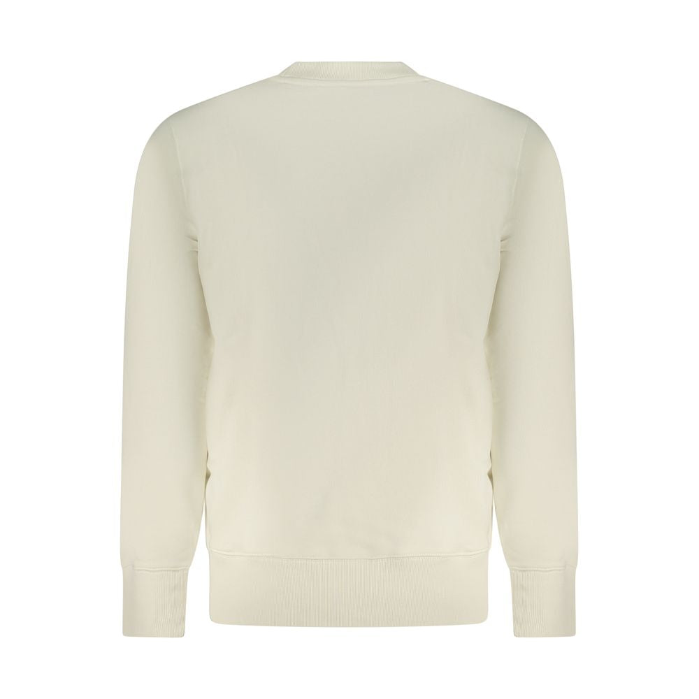 Calvin Klein Beige Cotton Men Sweater - back view showcasing premium fabric and stylish design for modern men.