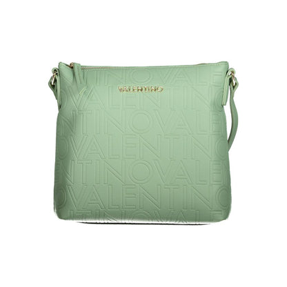 Mario Valentino Green Polyethylene Women Handbag with embossed logo and adjustable strap