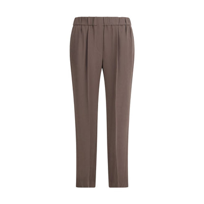 Brunello Cucinelli Gray Acetate Casual Pants