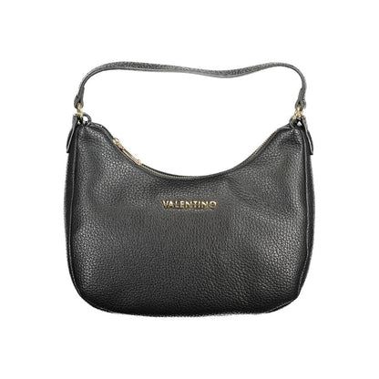 Mario Valentino Black Polyethylene Women Handbag with adjustable strap and zip closure