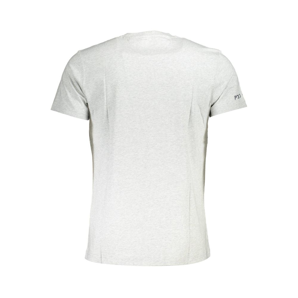 Back view of La Martina Brown Cotton Men T-Shirt showcasing short sleeves and classic design.