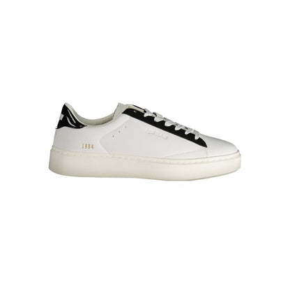 Gas White Polyester Women Sneaker