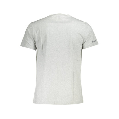 La Martina Brown Cotton Men T-Shirt shown from the back, featuring a simple design with a crew neck and short sleeves.