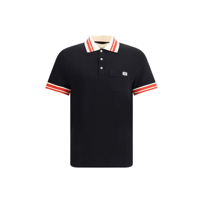 Valentino Black Cotton Polo Shirt