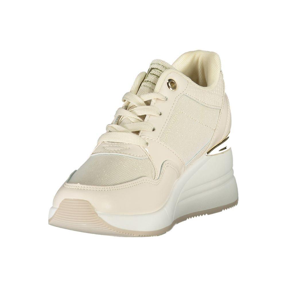 Laura Biagiotti Beige Synthetic Women Sneaker LA-36504-EU39/US9