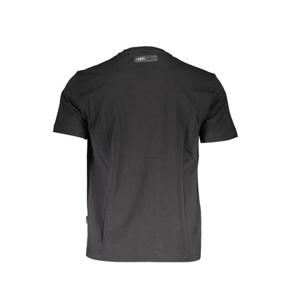 Back view of Plein Sport Black Cotton Men T-Shirt showcasing logo and design details.