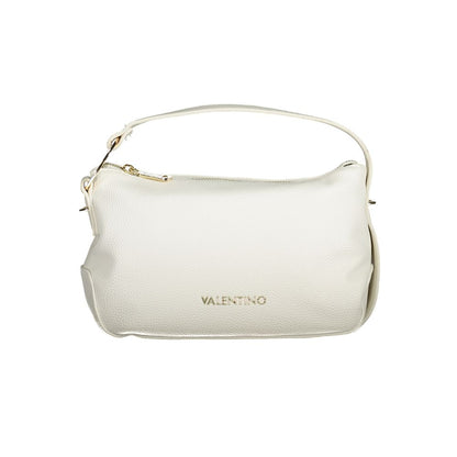 Mario Valentino White Polyethylene Women Handbag with logo, elegant and sophisticated design, premium accessory