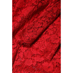 Dolce & Gabbana Red Floral Lace Rhinestone Embellished Dress DR81739-38