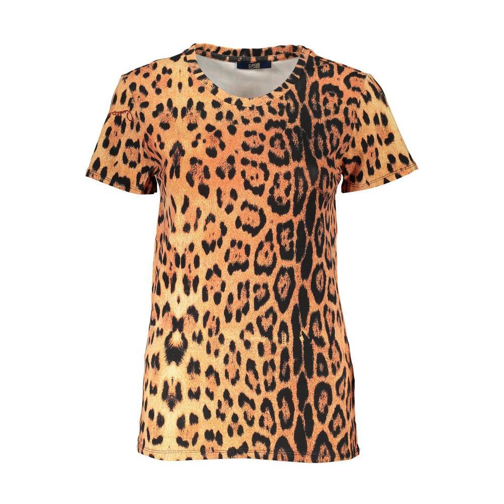 Cavalli Class Orange Cotton Tops & T-Shirt CA-26768-XS