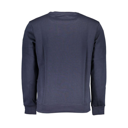 Rear view of North Sails Blue Cotton Men Sweater showcasing casual style
