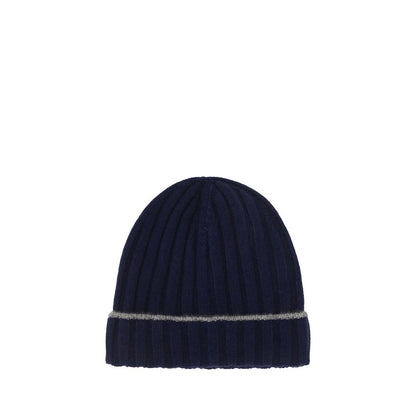Brunello Cucinelli Blue Cashmere Beanie