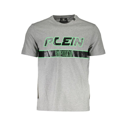 Plein Sport Brown Cotton Men T-Shirt with iconic logo and modern athletic design