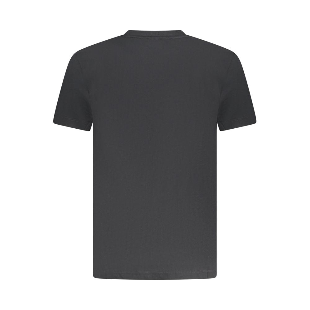 Back view of Armata Di Mare Black Cotton Men T-Shirt in premium cotton fabric.