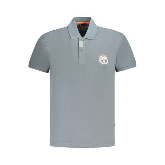 Napapijri Brown Cotton Men Polo Shirt featuring short sleeves and iconic logo, perfect for casual outings and evening gatherings.