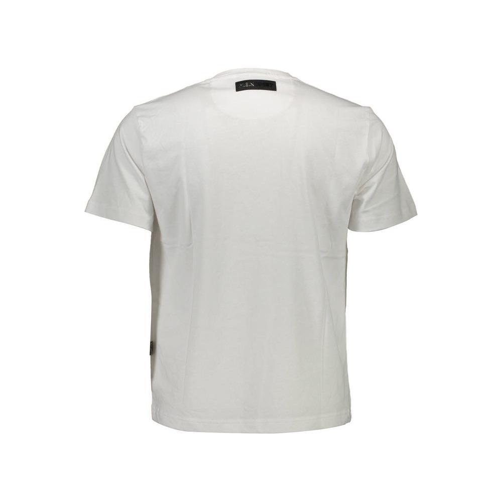 Plein Sport White Cotton Men T-Shirt PL-9566-S