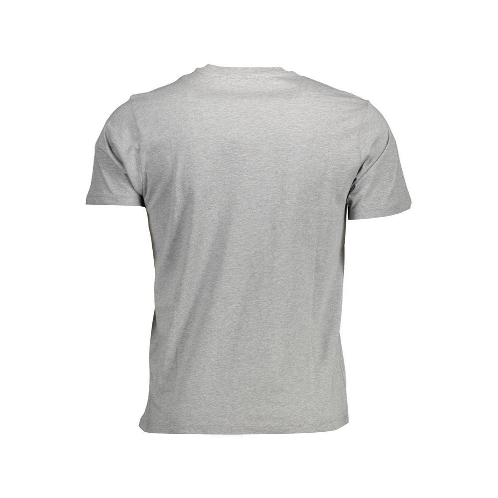 Back view of North Sails Brown Cotton Men T-Shirt showcasing crew neck and short sleeves, emphasizing comfort and style.