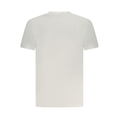 Back view of Armata Di Mare White Cotton Men T-Shirt, showcasing a classic design crafted for modern style.
